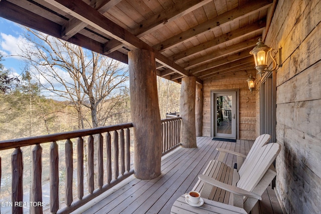 view of wooden deck