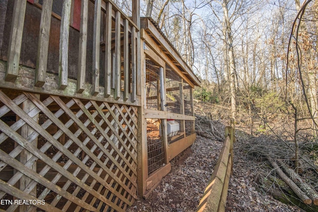 view of side of property with an outdoor structure and exterior structure