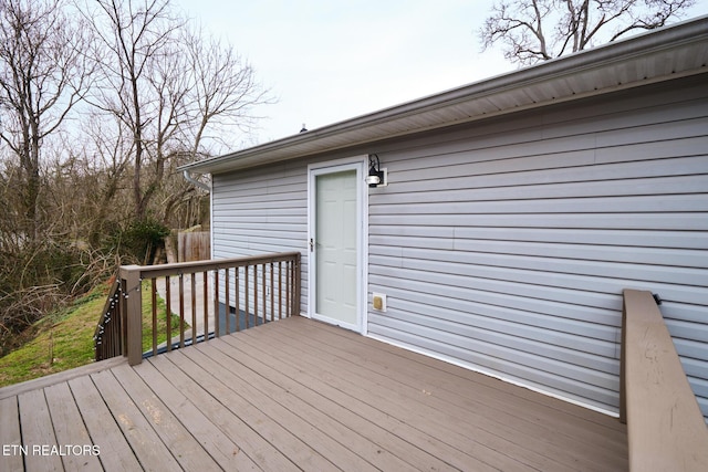 view of wooden deck