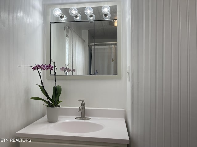 bathroom featuring vanity