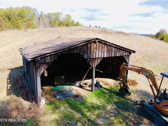 view of pole building