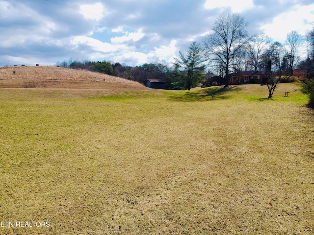 view of yard featuring a rural view