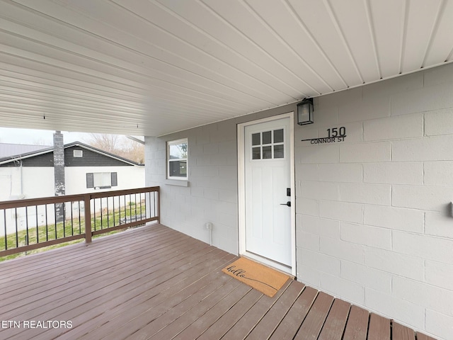 view of wooden deck