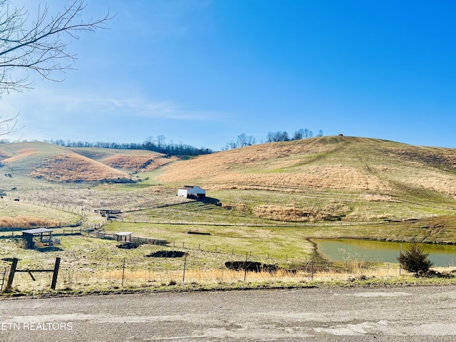 mountain view with a rural view