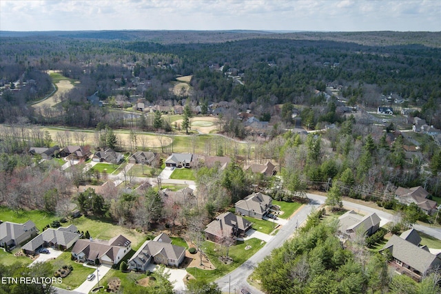 12 Inwood Dr, Fairfield Glade, TN 38558 - aerial view with a wooded view and a residential view