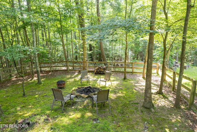 784 Wilderness Trl, Oneida, TN 37841 - view of yard with an outdoor fire pit