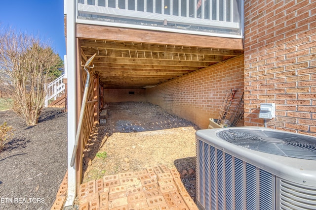 view of patio featuring central air condition unit