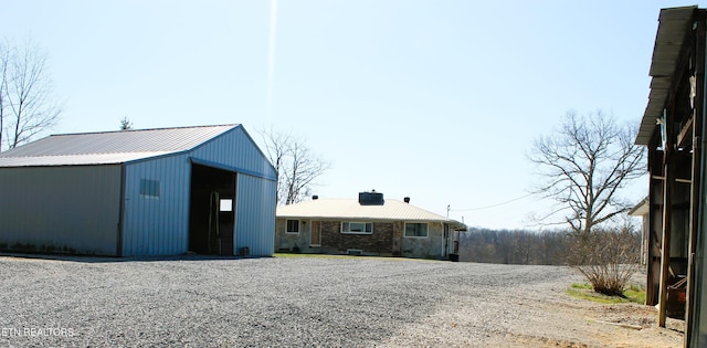 view of pole building