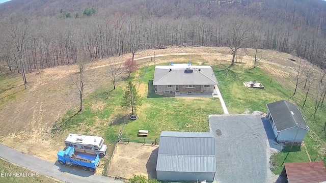 798 Christenson Rd, Deer Lodge, TN 37726 - bird's eye view featuring a forest view