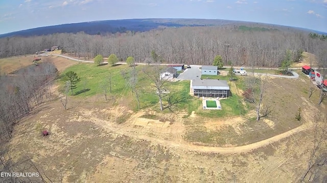 798 Christenson Rd, Deer Lodge, TN 37726 - bird's eye view featuring a forest view