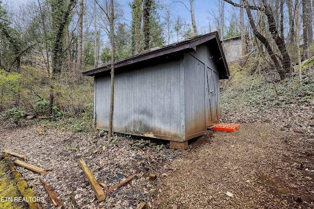 view of shed