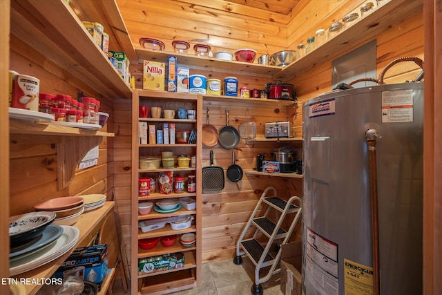 pantry featuring water heater