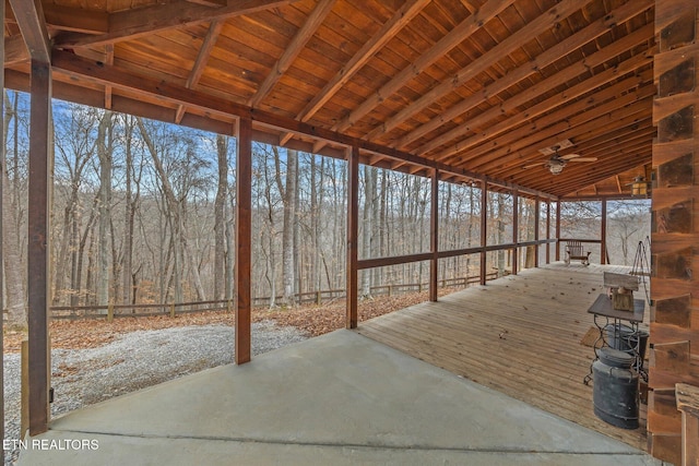 interior space featuring a view of trees