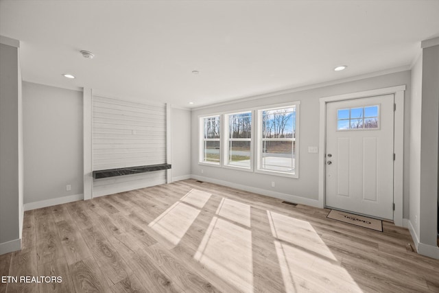 1620 Anna Maria Ln, Cookeville, TN 38501 - entrance foyer featuring baseboards, wood finished floors, recessed lighting, and crown molding