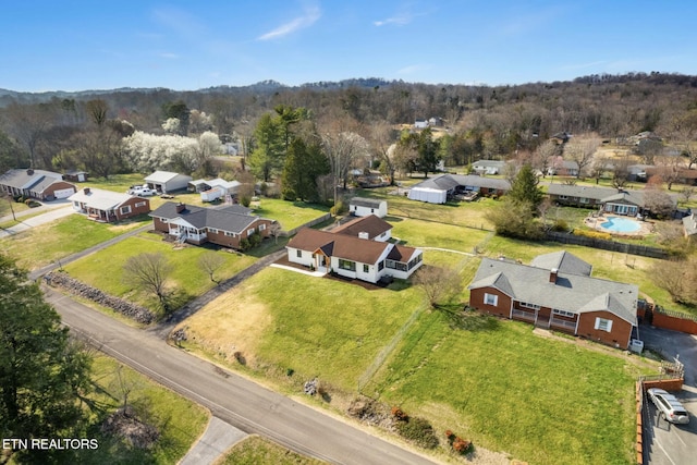 aerial view with a residential view