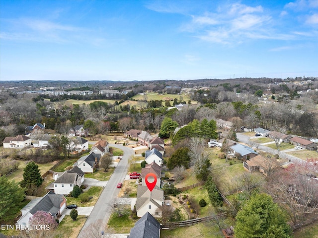 drone / aerial view with a residential view