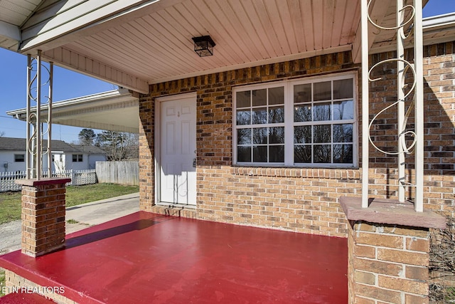 view of patio / terrace with fence