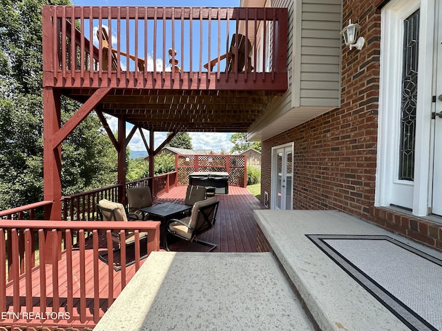 view of wooden terrace