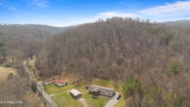 aerial view with a view of trees