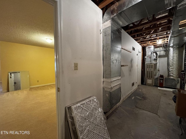interior space featuring visible vents and a textured ceiling