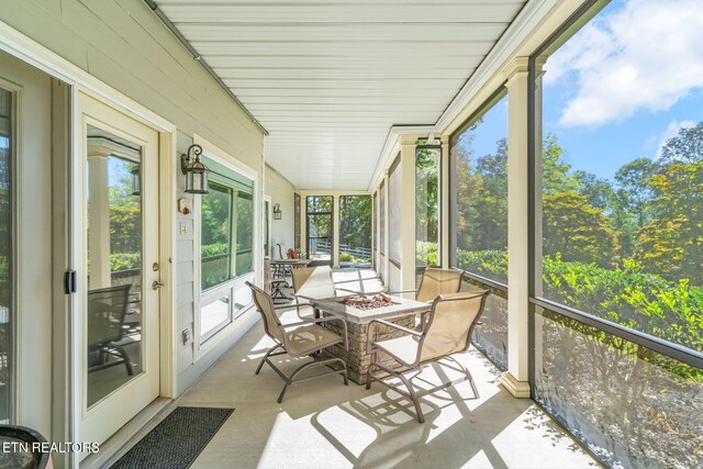 sunroom / solarium with plenty of natural light