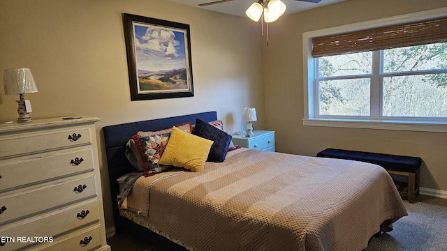 bedroom with baseboards