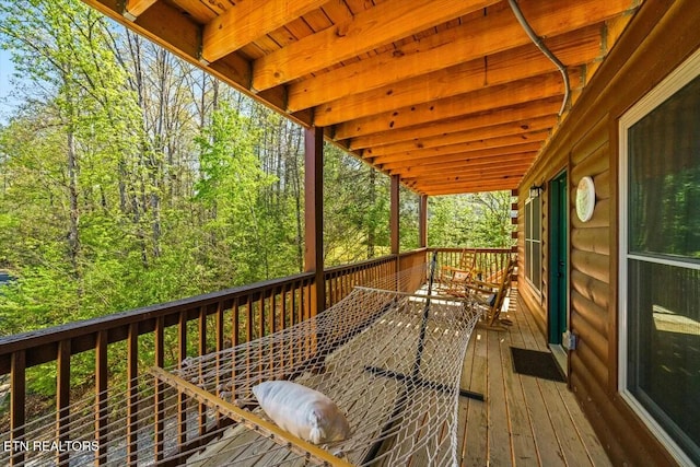 view of wooden terrace