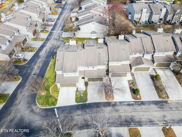 bird's eye view with a residential view