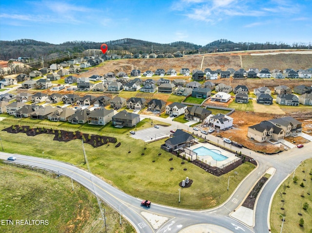 drone / aerial view featuring a residential view