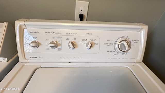 room details featuring hookup for an electric dryer