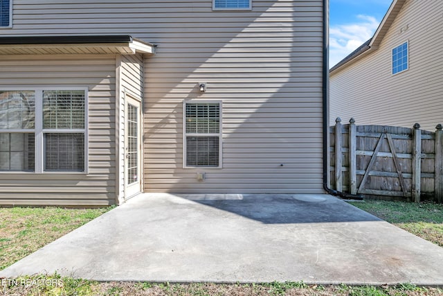 view of patio with fence