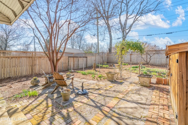 view of patio / terrace featuring a fenced backyard