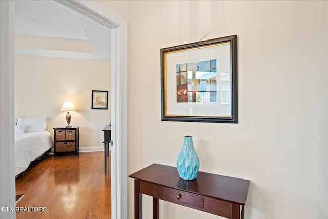 interior space featuring wood finished floors