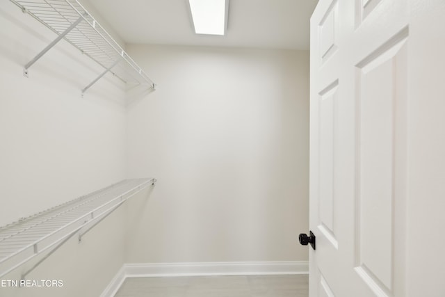 view of walk in closet