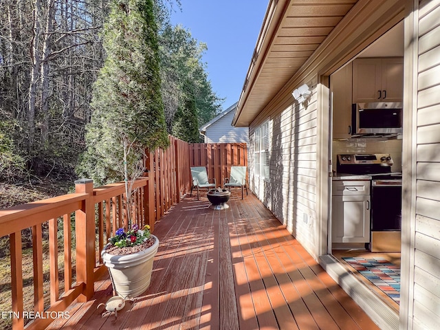 view of wooden deck