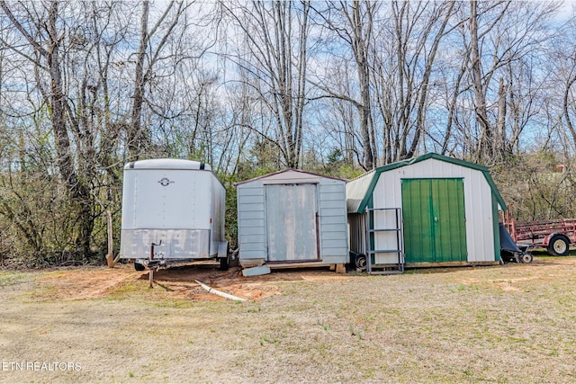 view of shed