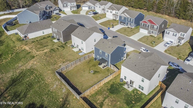 bird's eye view featuring a residential view