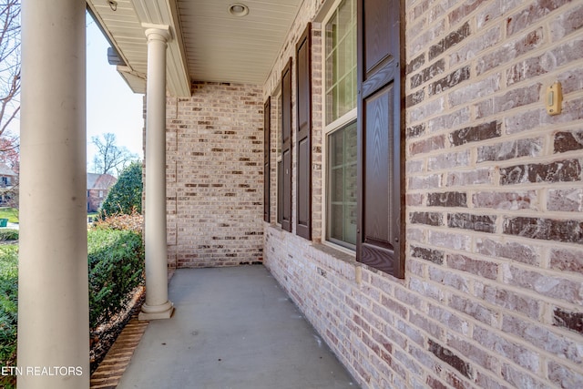 view of patio with covered porch