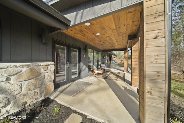 view of patio with french doors