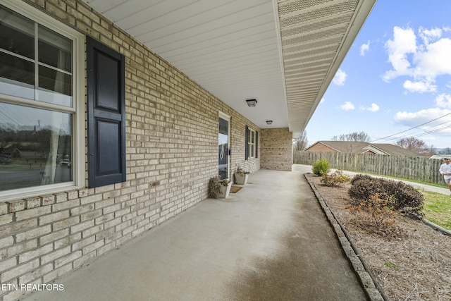 view of patio / terrace with fence