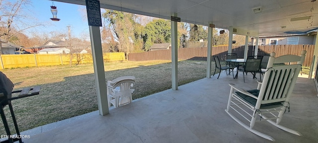 107 W Pawley Rd, Oak Ridge, TN 37830 - view of patio / terrace with a fenced backyard and outdoor dining space