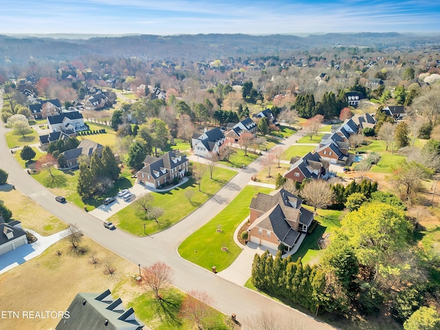 drone / aerial view with a residential view