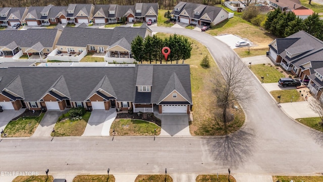 drone / aerial view featuring a residential view
