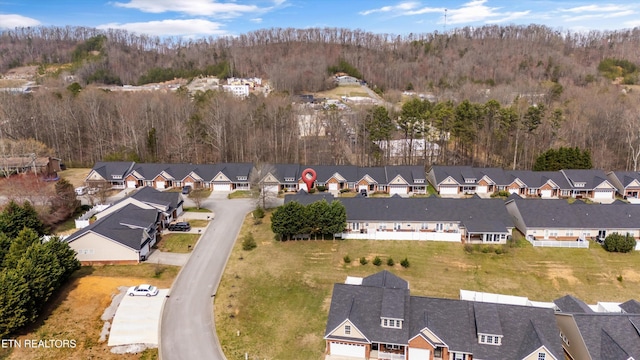 aerial view featuring a residential view