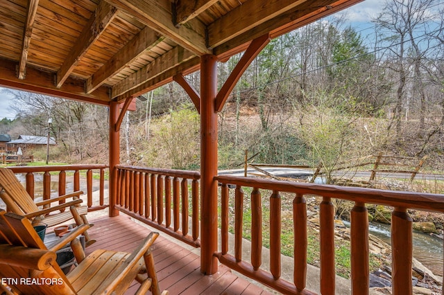 view of wooden terrace