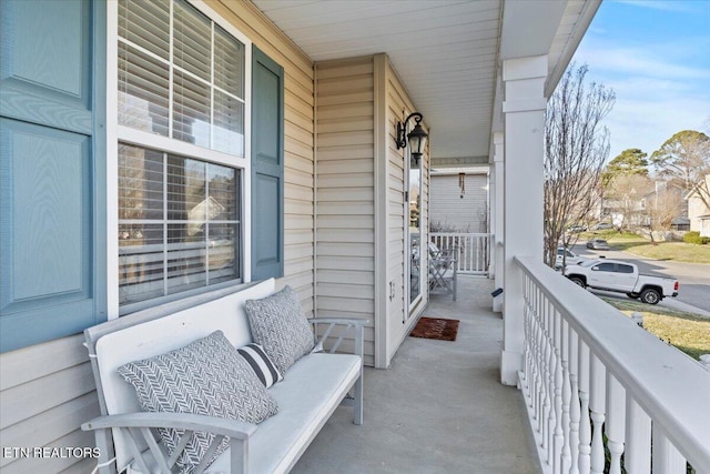 balcony with covered porch