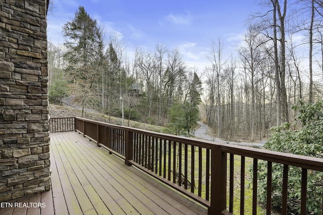 view of wooden deck