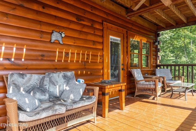 view of wooden terrace