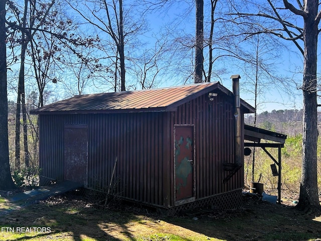 view of shed