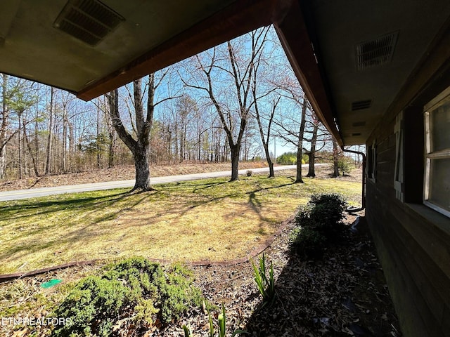 view of yard with visible vents